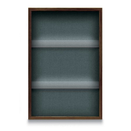 United Visual Products Outdoor Enclosed Combo Board, 48"x36", Satin Frame/White Porc & Pumice UVCB4836OD-WHTPORC-PUMICE